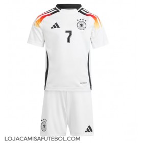 Camisa de Futebol Alemanha Kai Havertz #7 Equipamento Principal Infantil Europeu 2024 Manga Curta (+ Calças curtas)